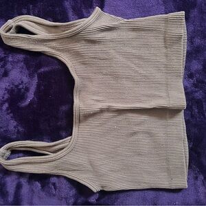 Ribbed Tan Women's Top
